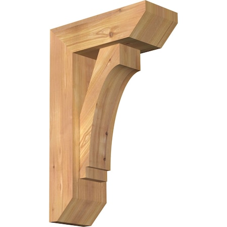 Imperial Slat Smooth Bracket W/ Offset Brace, Western Red Cedar, 5 1/2W X 14D X 22H